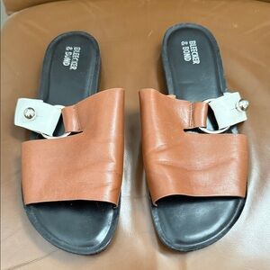 Bleecker & Bond Brown and White Women's Sandals